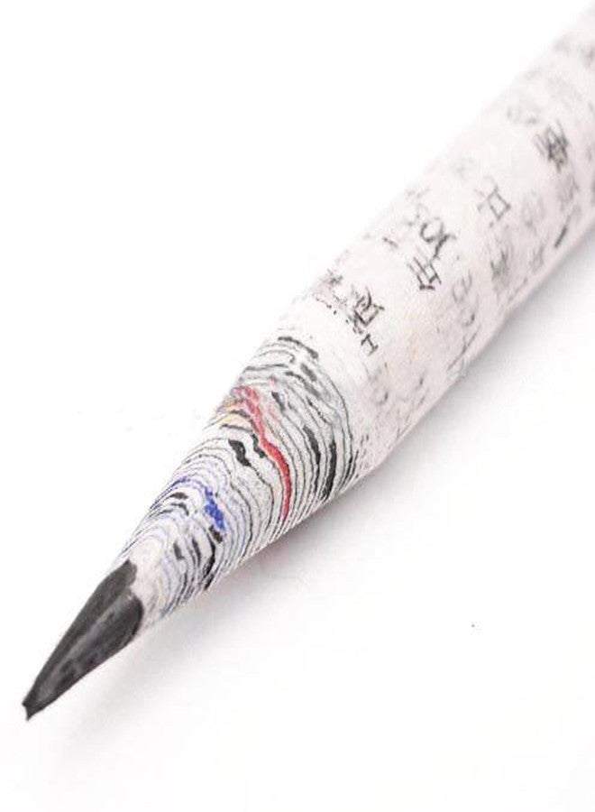 VeleSolve Recycled Newspaper Pencils Eco-Friendly For Kids School | Non-Toxic, Suitable For All Art & Craft, General Home, Office Or School Use (News Paper Pencil, 10) - Image 3